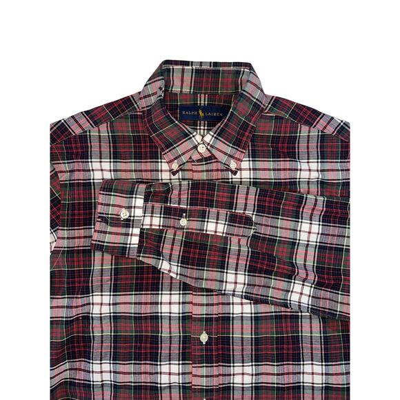 Ralph Lauren Vintage Men’s Flannel Plaid Dress Shirt Size S Long Sleeve ButtonUp - Picture 1 of 8